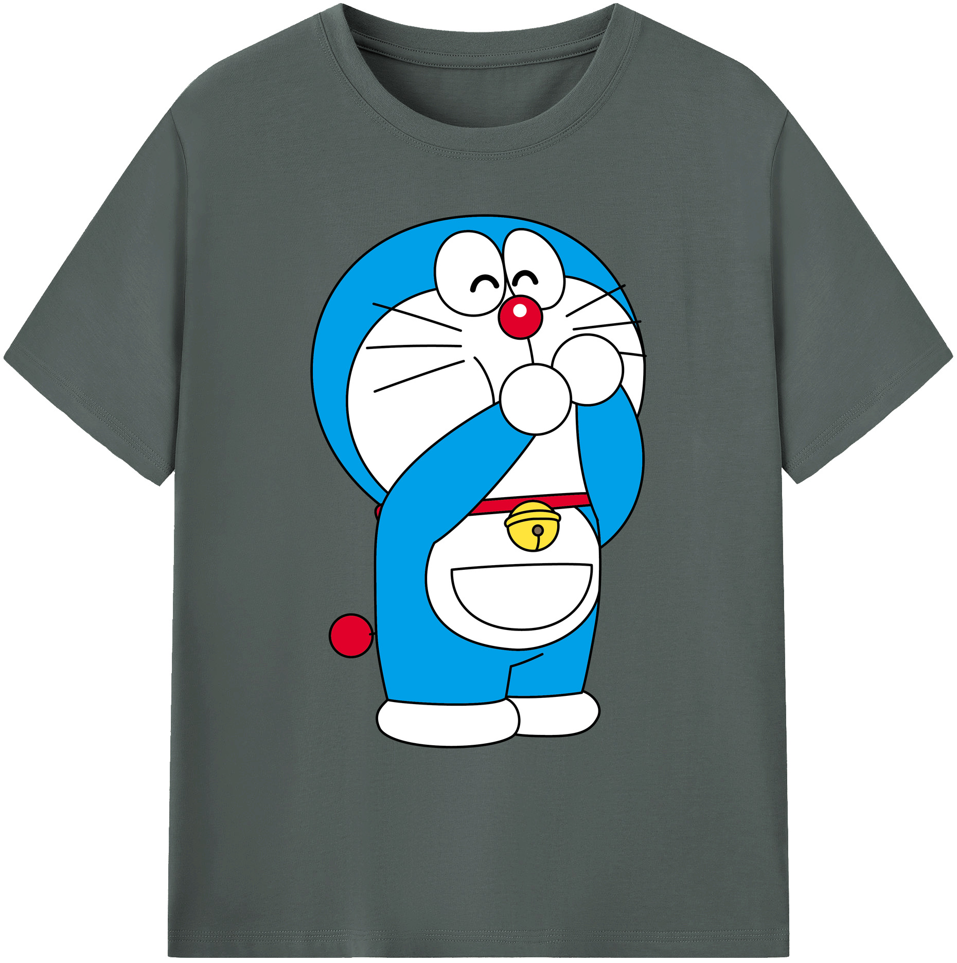（画像用） ドラえもん Doraemon 綿100％ メンズ半袖Tシャツ｜肌触りやわらか＆通気性